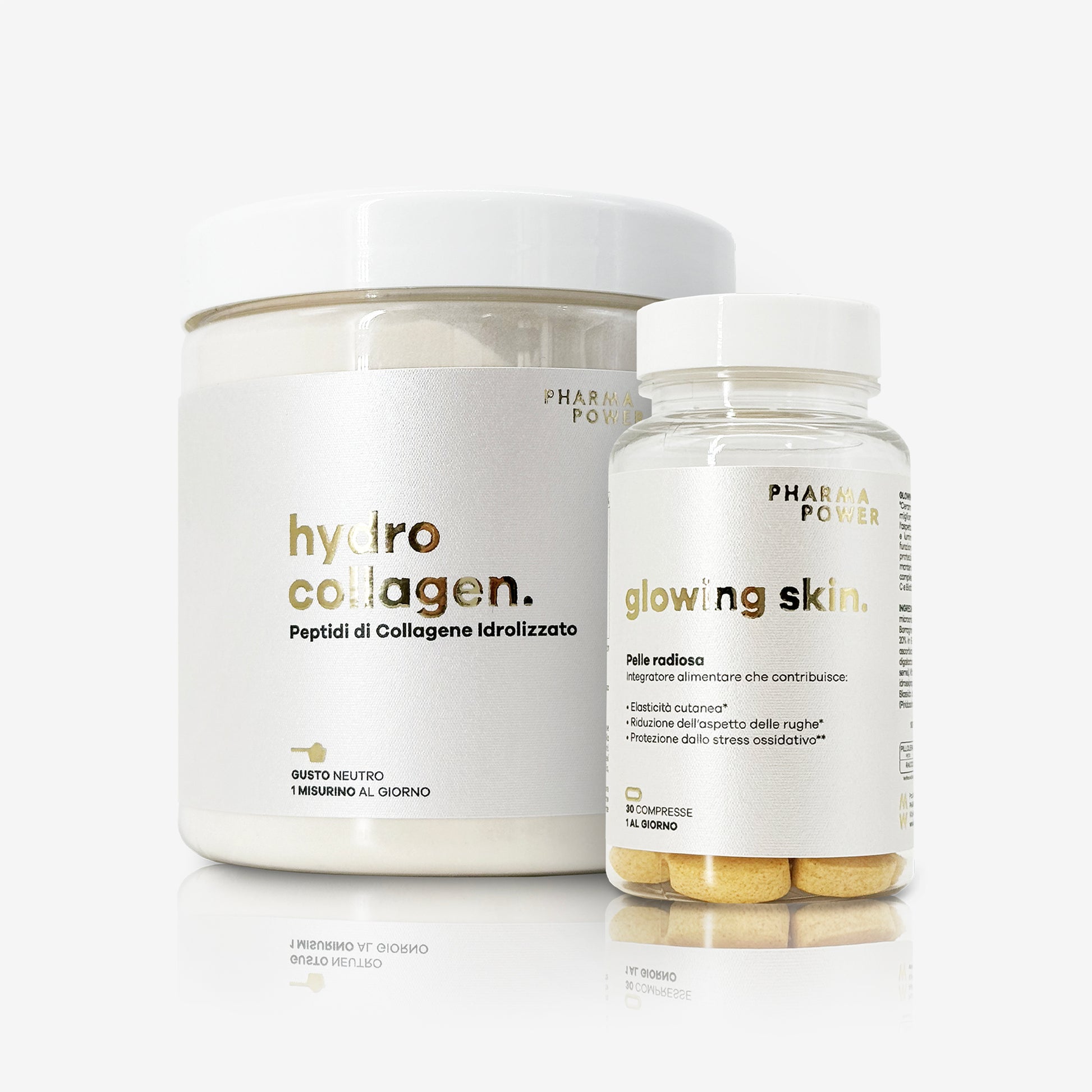 Kit Pelle Splendente. Glowing Skin + Hydro Collagen