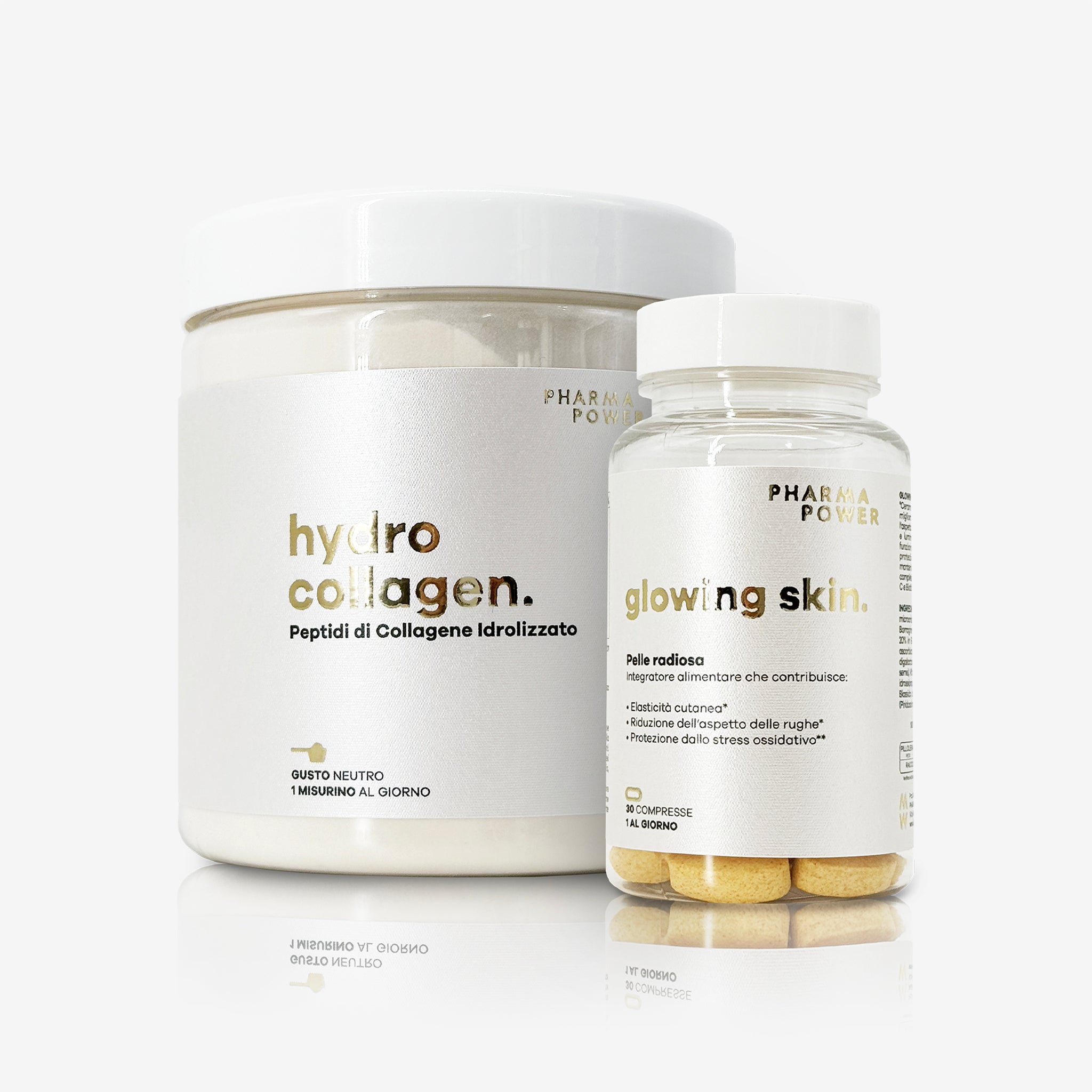 Kit Pelle Splendente. Glowing Skin + Hydro Collagen