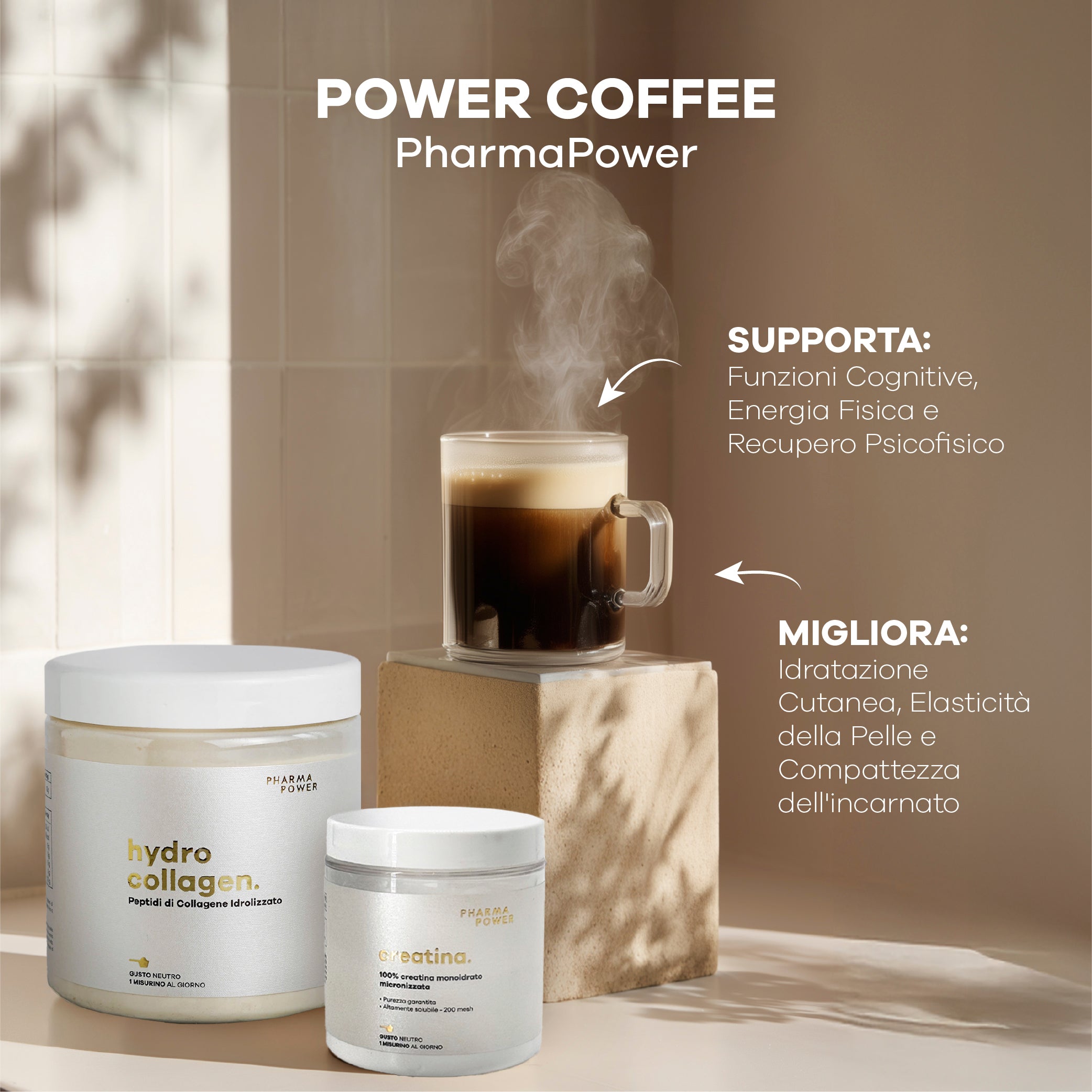 Kit Power Coffee. Creatina + Hydro Collagen