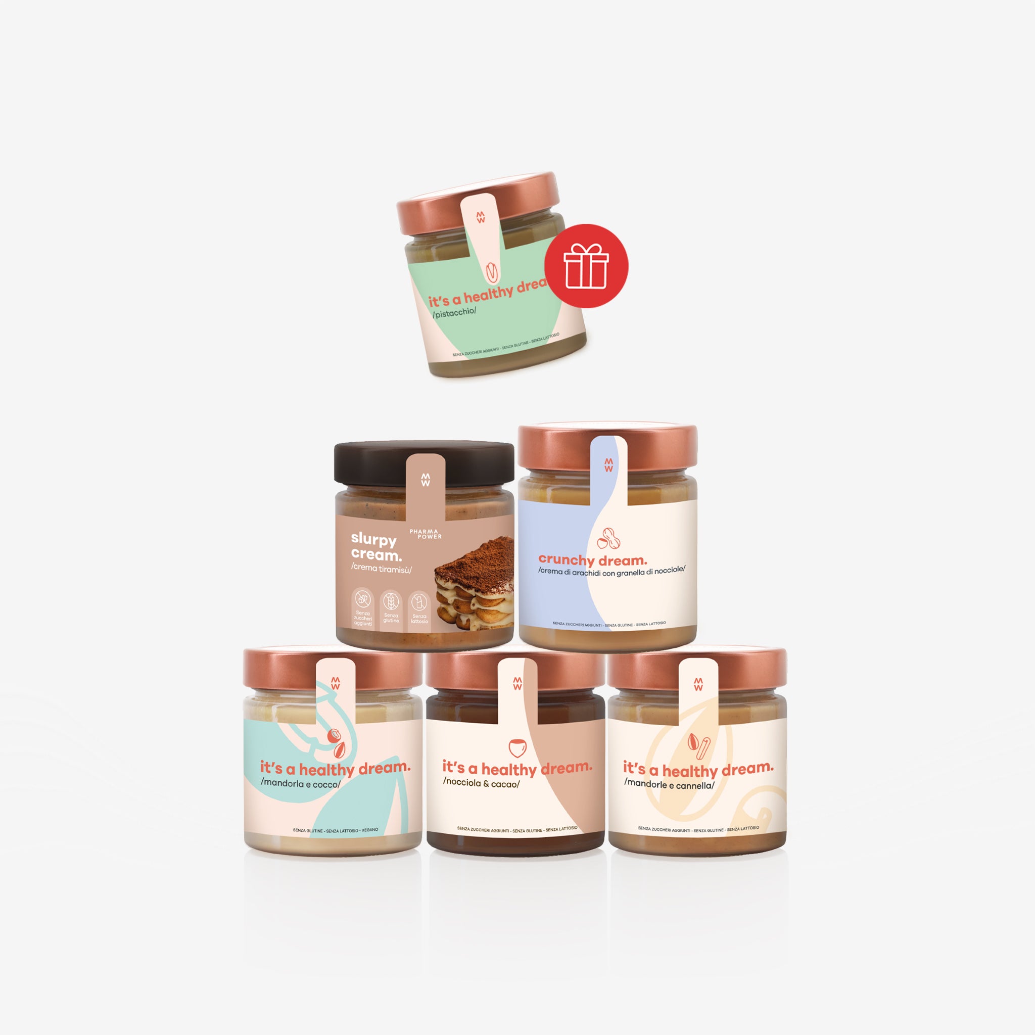5 creme + 1 crema Pistacchio in regalo